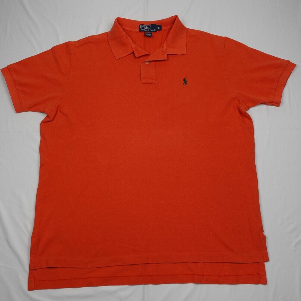 Ralph Lauren Polo Shirt Adult XLarge Men's Pullover Red Color Short Sleeves